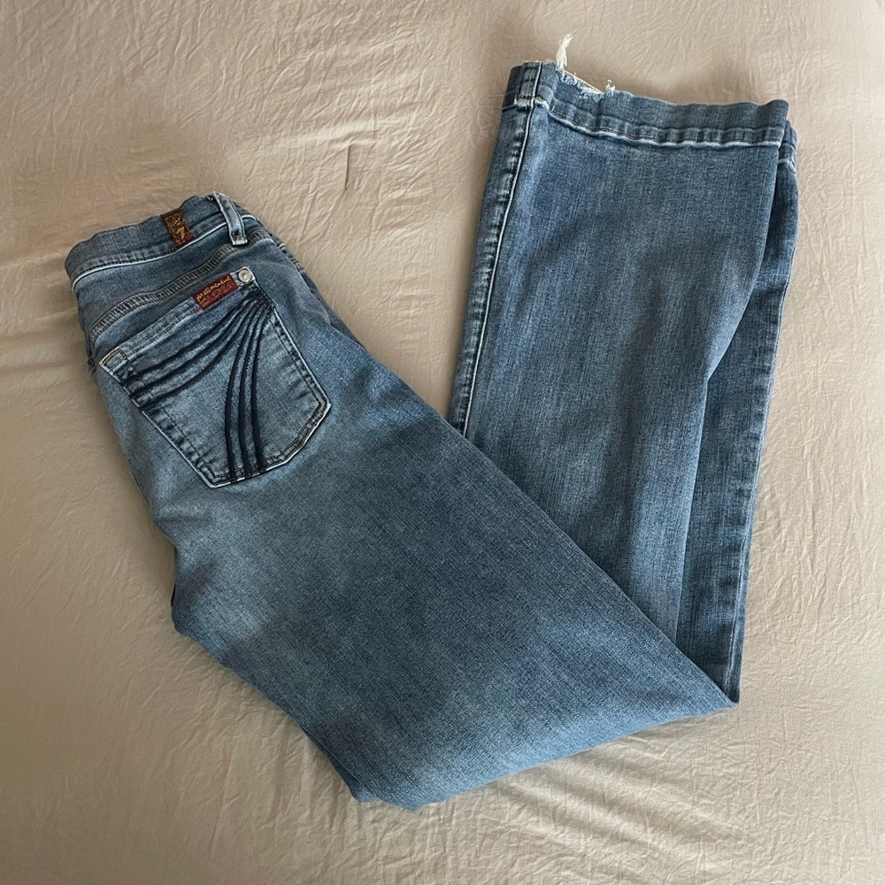 7 For All Mankind b(air) dojo Blue Flare Jeans